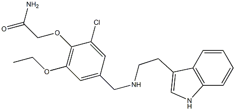 2-[2-chloro-6-ethoxy-4-({[2-(1H-indol-3-yl)ethyl]amino}methyl)phenoxy]acetamide Structure