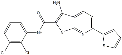 3-amino-N-(2,3-dichlorophenyl)-6-(2-thienyl)thieno[2,3-b]pyridine-2-carboxamide Structure