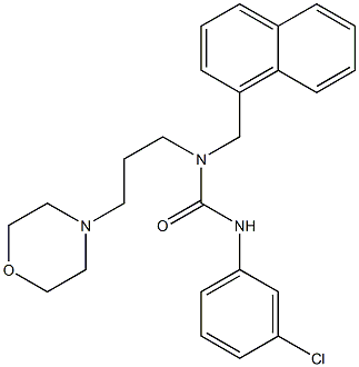 N'-(3-chlorophenyl)-N-[3-(4-morpholinyl)propyl]-N-(1-naphthylmethyl)urea 구조식 이미지