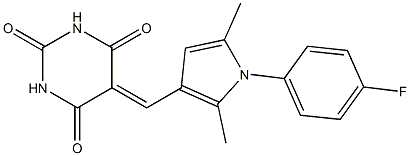 5-{[1-(4-fluorophenyl)-2,5-dimethyl-1H-pyrrol-3-yl]methylene}-2,4,6(1H,3H,5H)-pyrimidinetrione Structure