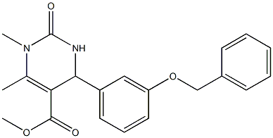 methyl 4-[3-(benzyloxy)phenyl]-1,6-dimethyl-2-oxo-1,2,3,4-tetrahydro-5-pyrimidinecarboxylate 구조식 이미지