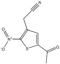 {5-acetyl-2-nitro-3-thienyl}acetonitrile Structure