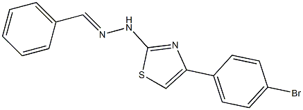 benzaldehyde [4-(4-bromophenyl)-1,3-thiazol-2-yl]hydrazone 구조식 이미지