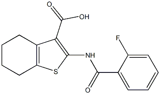 2-[(2-fluorobenzoyl)amino]-4,5,6,7-tetrahydro-1-benzothiophene-3-carboxylic acid Structure