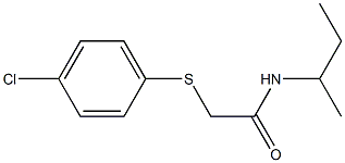 N-(sec-butyl)-2-[(4-chlorophenyl)sulfanyl]acetamide Structure