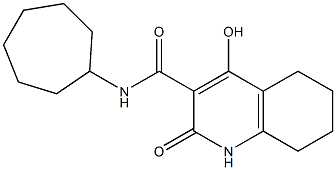 N-cycloheptyl-4-hydroxy-2-oxo-1,2,5,6,7,8-hexahydro-3-quinolinecarboxamide 구조식 이미지