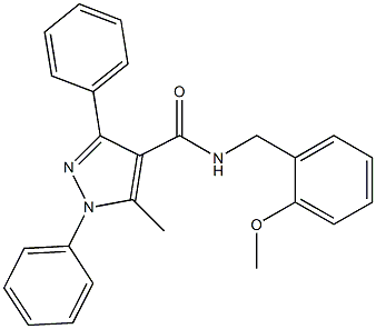 N-(2-methoxybenzyl)-5-methyl-1,3-diphenyl-1H-pyrazole-4-carboxamide Structure