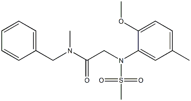 N-benzyl-2-[2-methoxy-5-methyl(methylsulfonyl)anilino]-N-methylacetamide 구조식 이미지