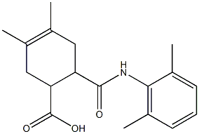 6-[(2,6-dimethylanilino)carbonyl]-3,4-dimethyl-3-cyclohexene-1-carboxylic acid 구조식 이미지