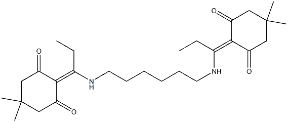 2-{1-[(6-{[1-(4,4-dimethyl-2,6-dioxocyclohexylidene)propyl]amino}hexyl)amino]propylidene}-5,5-dimethyl-1,3-cyclohexanedione 구조식 이미지