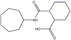2-[(cycloheptylamino)carbonyl]cyclohexanecarboxylic acid Structure