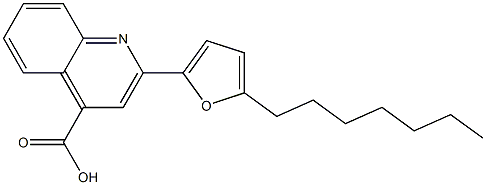 2-(5-heptyl-2-furyl)-4-quinolinecarboxylic acid 구조식 이미지