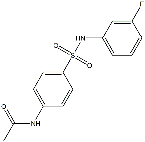 N-{4-[(3-fluoroanilino)sulfonyl]phenyl}acetamide 구조식 이미지