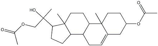 2-[3-(acetyloxy)-10,13-dimethyl-2,3,4,7,8,9,10,11,12,13,14,15,16,17-tetradecahydro-1H-cyclopenta[a]phenanthren-17-yl]-2-hydroxypropyl acetate 구조식 이미지