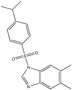 1-[(4-isopropylphenyl)sulfonyl]-5,6-dimethyl-1H-benzimidazole Structure