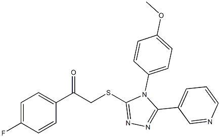 1-(4-fluorophenyl)-2-{[4-(4-methoxyphenyl)-5-(3-pyridinyl)-4H-1,2,4-triazol-3-yl]sulfanyl}ethanone Structure