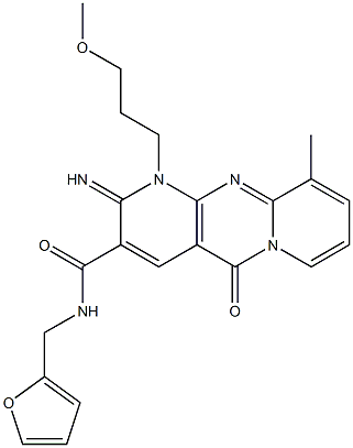 N-(2-furylmethyl)-2-imino-1-(3-methoxypropyl)-10-methyl-5-oxo-1,5-dihydro-2H-dipyrido[1,2-a:2,3-d]pyrimidine-3-carboxamide Structure