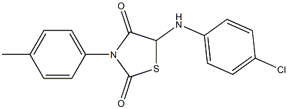 5-(4-chloroanilino)-3-(4-methylphenyl)-1,3-thiazolidine-2,4-dione Structure