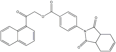 2-(1-naphthyl)-2-oxoethyl 4-(1,3-dioxo-1,3,3a,4,7,7a-hexahydro-2H-isoindol-2-yl)benzoate 구조식 이미지