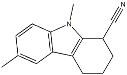 6,9-dimethyl-2,3,4,9-tetrahydro-1H-carbazole-1-carbonitrile 구조식 이미지