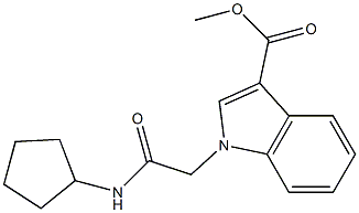 methyl 1-[2-(cyclopentylamino)-2-oxoethyl]-1H-indole-3-carboxylate 구조식 이미지