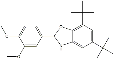 5,7-ditert-butyl-2-(3,4-dimethoxyphenyl)-2,3-dihydro-1,3-benzoxazole Structure