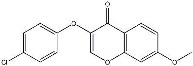 3-[(4-chlorophenyl)oxy]-7-(methyloxy)-4H-chromen-4-one Structure