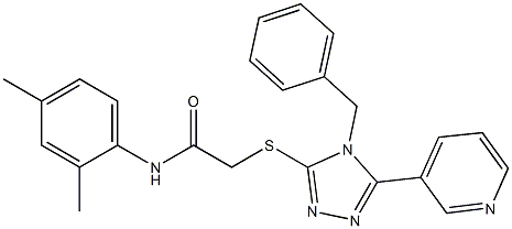 N-(2,4-dimethylphenyl)-2-{[4-(phenylmethyl)-5-pyridin-3-yl-4H-1,2,4-triazol-3-yl]sulfanyl}acetamide Structure