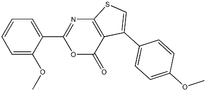 2-(2-methoxyphenyl)-5-(4-methoxyphenyl)-4H-thieno[2,3-d][1,3]oxazin-4-one Structure