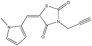 5-[(1-methyl-1H-pyrrol-2-yl)methylene]-3-prop-2-ynyl-1,3-thiazolidine-2,4-dione 구조식 이미지