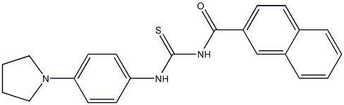 N-(2-naphthoyl)-N'-(4-pyrrolidin-1-ylphenyl)thiourea Structure