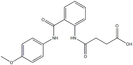 4-{2-[(4-methoxyanilino)carbonyl]anilino}-4-oxobutanoic acid 구조식 이미지