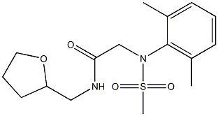 2-[2,6-dimethyl(methylsulfonyl)anilino]-N-(tetrahydro-2-furanylmethyl)acetamide 구조식 이미지