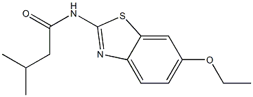 N-(6-ethoxy-1,3-benzothiazol-2-yl)-3-methylbutanamide 구조식 이미지