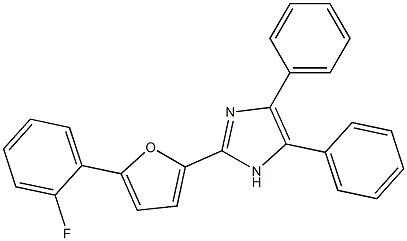 2-[5-(2-fluorophenyl)-2-furyl]-4,5-diphenyl-1H-imidazole 구조식 이미지