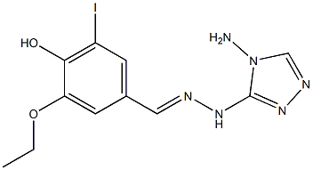 3-ethoxy-4-hydroxy-5-iodobenzaldehyde (4-amino-4H-1,2,4-triazol-3-yl)hydrazone 구조식 이미지