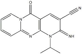 2-imino-1-isopropyl-5-oxo-1,5-dihydro-2H-dipyrido[1,2-a:2,3-d]pyrimidine-3-carbonitrile 구조식 이미지
