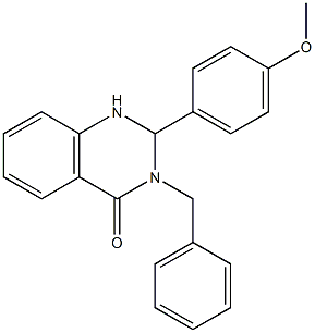 3-benzyl-2-(4-methoxyphenyl)-2,3-dihydroquinazolin-4(1H)-one 구조식 이미지