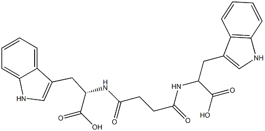 N-(4-{[1-carboxy-2-(1H-indol-3-yl)ethyl]amino}-4-oxobutanoyl)tryptophan 구조식 이미지