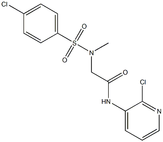 2-[[(4-chlorophenyl)sulfonyl](methyl)amino]-N-(2-chloro-3-pyridinyl)acetamide Structure