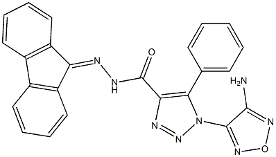 1-(4-amino-1,2,5-oxadiazol-3-yl)-N'-(9H-fluoren-9-ylidene)-5-phenyl-1H-1,2,3-triazole-4-carbohydrazide 구조식 이미지