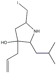 3-allyl-5-(iodomethyl)-2-isobutyl-3-pyrrolidinol 구조식 이미지