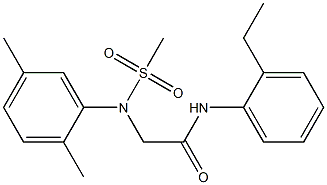 2-[2,5-dimethyl(methylsulfonyl)anilino]-N-(2-ethylphenyl)acetamide 구조식 이미지