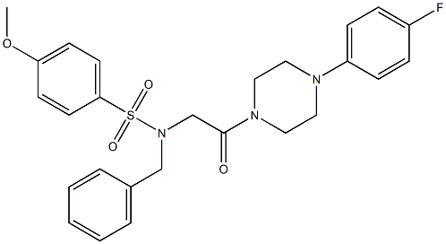 N-benzyl-N-{2-[4-(4-fluorophenyl)-1-piperazinyl]-2-oxoethyl}-4-methoxybenzenesulfonamide Structure