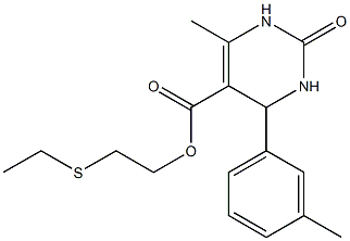 2-(ethylsulfanyl)ethyl 6-methyl-4-(3-methylphenyl)-2-oxo-1,2,3,4-tetrahydro-5-pyrimidinecarboxylate Structure