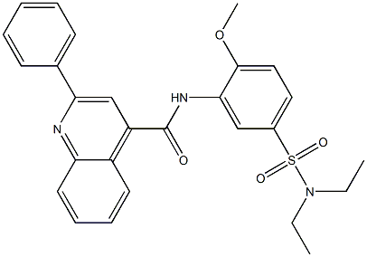N-{5-[(diethylamino)sulfonyl]-2-methoxyphenyl}-2-phenyl-4-quinolinecarboxamide Structure