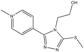 4-[4-(2-hydroxyethyl)-5-(methylsulfanyl)-4H-1,2,4-triazol-3-yl]-1-methylpyridinium Structure