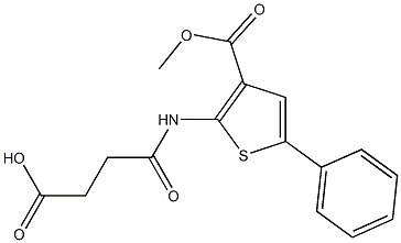 4-{[3-(methoxycarbonyl)-5-phenylthien-2-yl]amino}-4-oxobutanoic acid 구조식 이미지