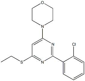 2-(2-chlorophenyl)-6-(4-morpholinyl)-4-pyrimidinyl ethyl sulfide Structure