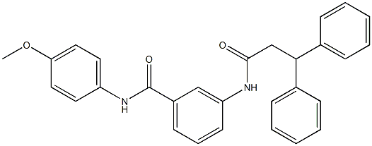 3-[(3,3-diphenylpropanoyl)amino]-N-(4-methoxyphenyl)benzamide Structure